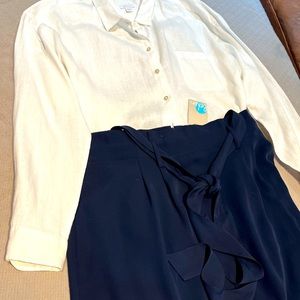 Boden Navy Blue Midi skirt Size 16